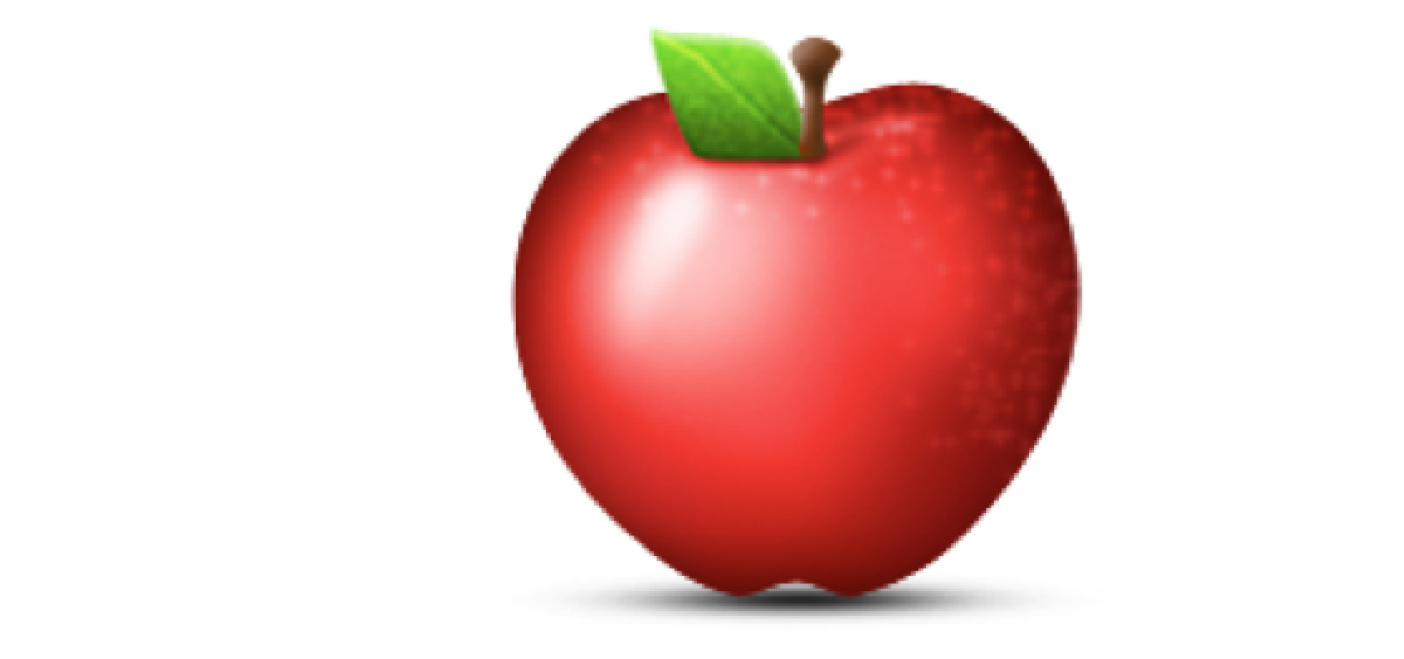 Un émoji pomme.