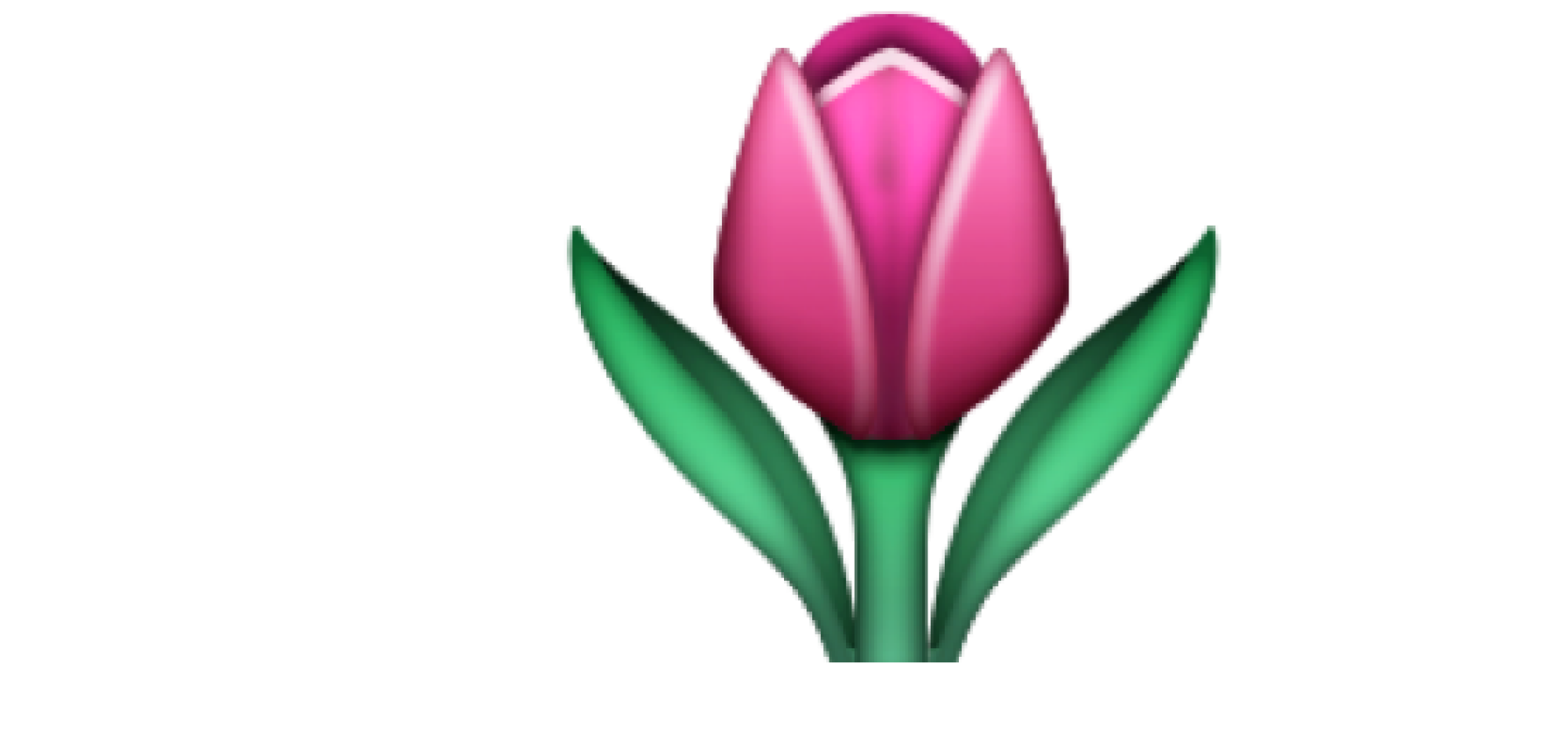 Un emoji tulipe.