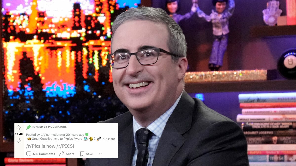 La manifestation sur le thème de John Oliver de Reddit sur r / pics vient de passer à un tout autre niveau