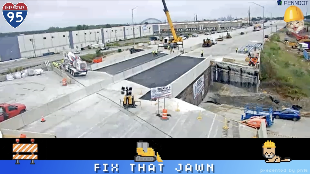 Le livestream de construction I-95 de Philly reçoit un traitement lofi avec la chaîne Twitch "Fix That Jawn"