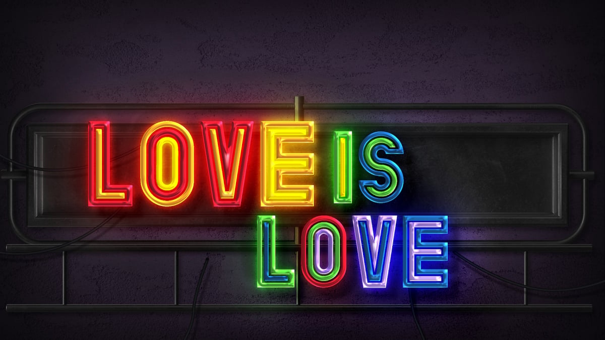 Le slogan "Love Is Love" tente d'assainir l'homosexualité pour les hétéros