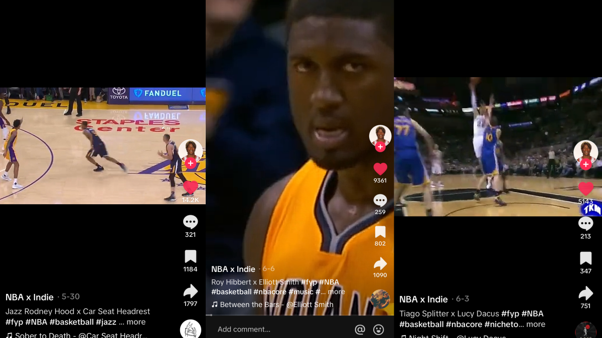 TikTok définit des temps forts obscurs de la NBA sur de la musique indépendante.  Il règne.