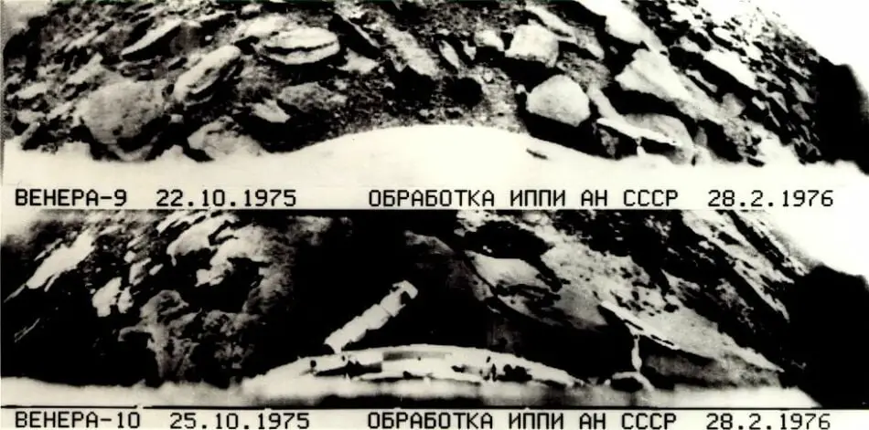 Vaisseau spatial soviétique observant la surface de Vénus