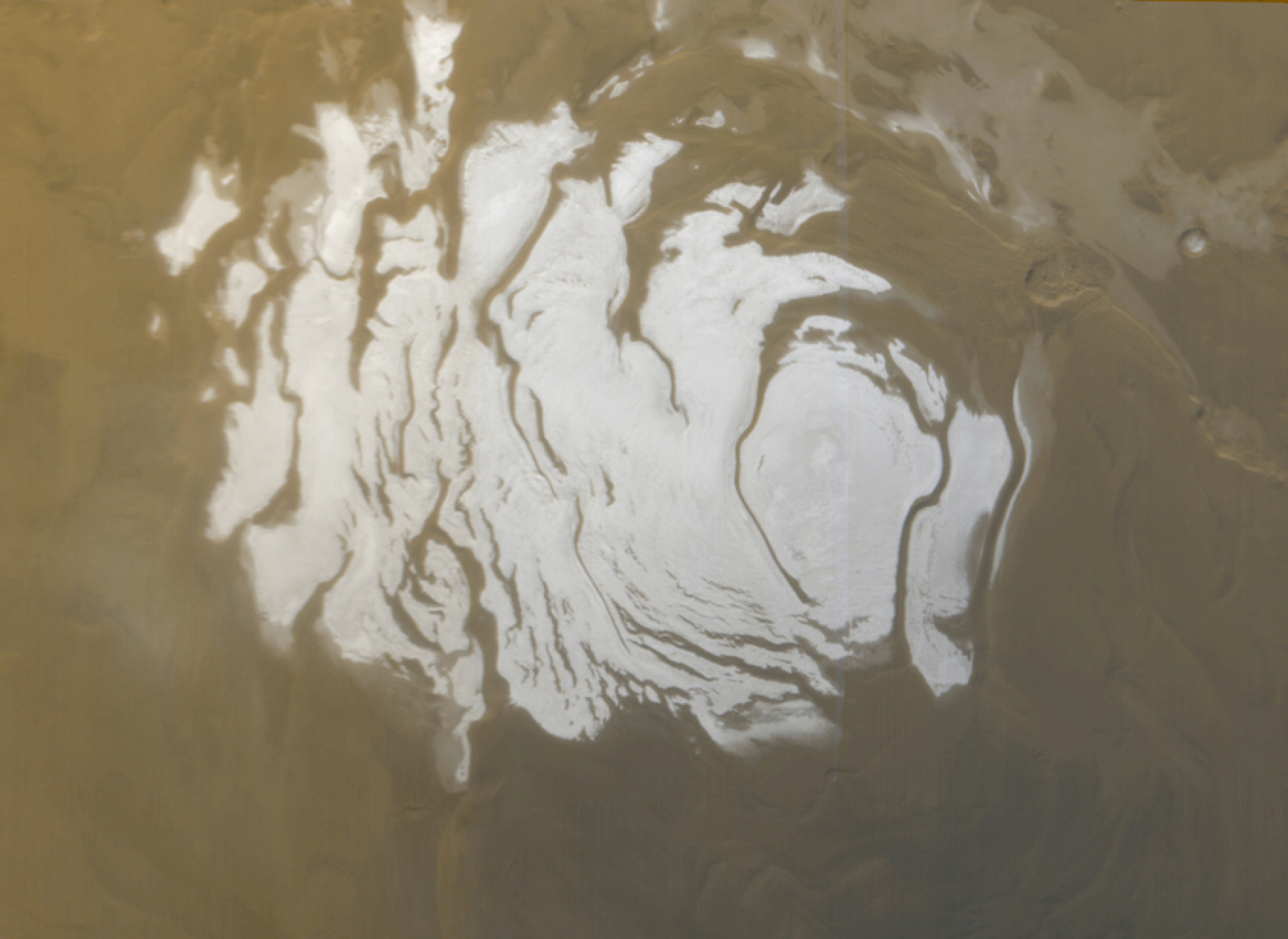 Mars Orbiter étudie la calotte polaire sud