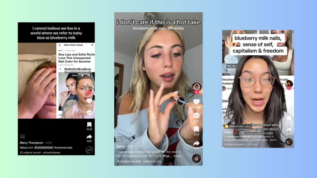 Les `` ongles au lait de myrtille '' de TikTok ont ​​​​la culture des tendances du questionnement sur Internet