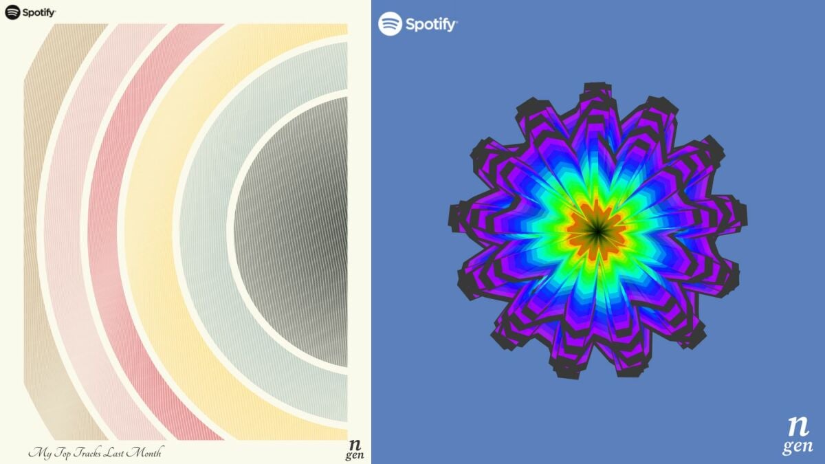 N-gen devient viral pour avoir créé de l'art à partir de vos données Spotify