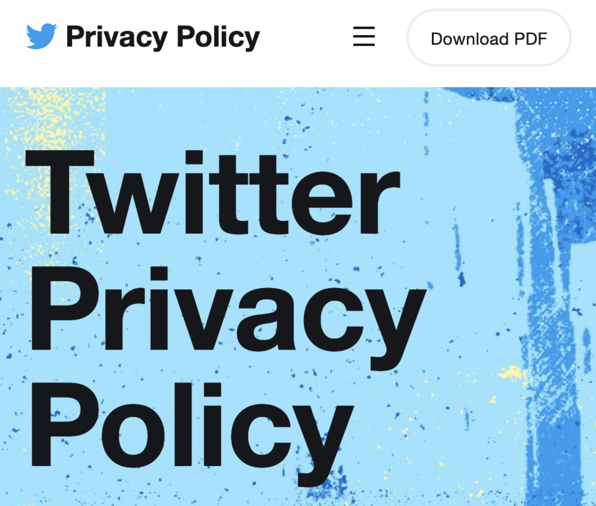 Politique de confidentialité Twitter