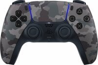 une manette sans fil ps5 dualsense en camouflage gris