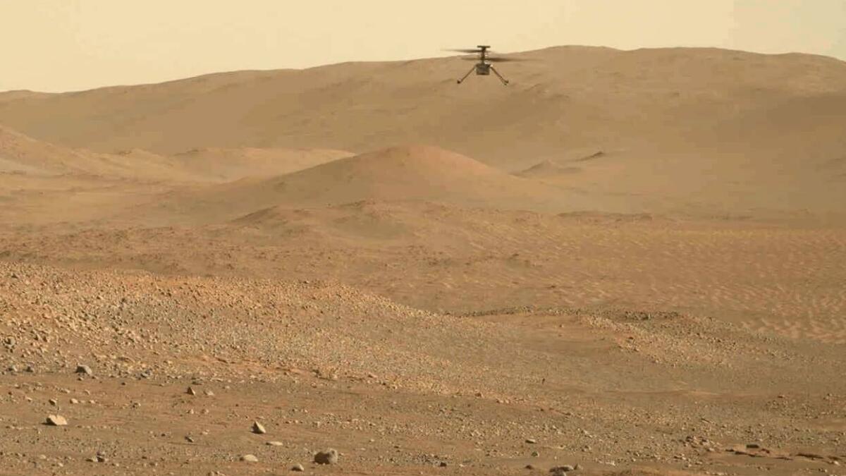 La NASA filme des images rares de son vol et de son atterrissage en hélicoptère sur Mars