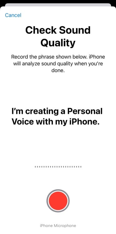 Vérifiez la qualité du son pour créer une voix personnelle