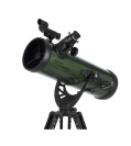 Le télescope Celestron ExploraScope 114AZ présenté dans une couleur vert foncé