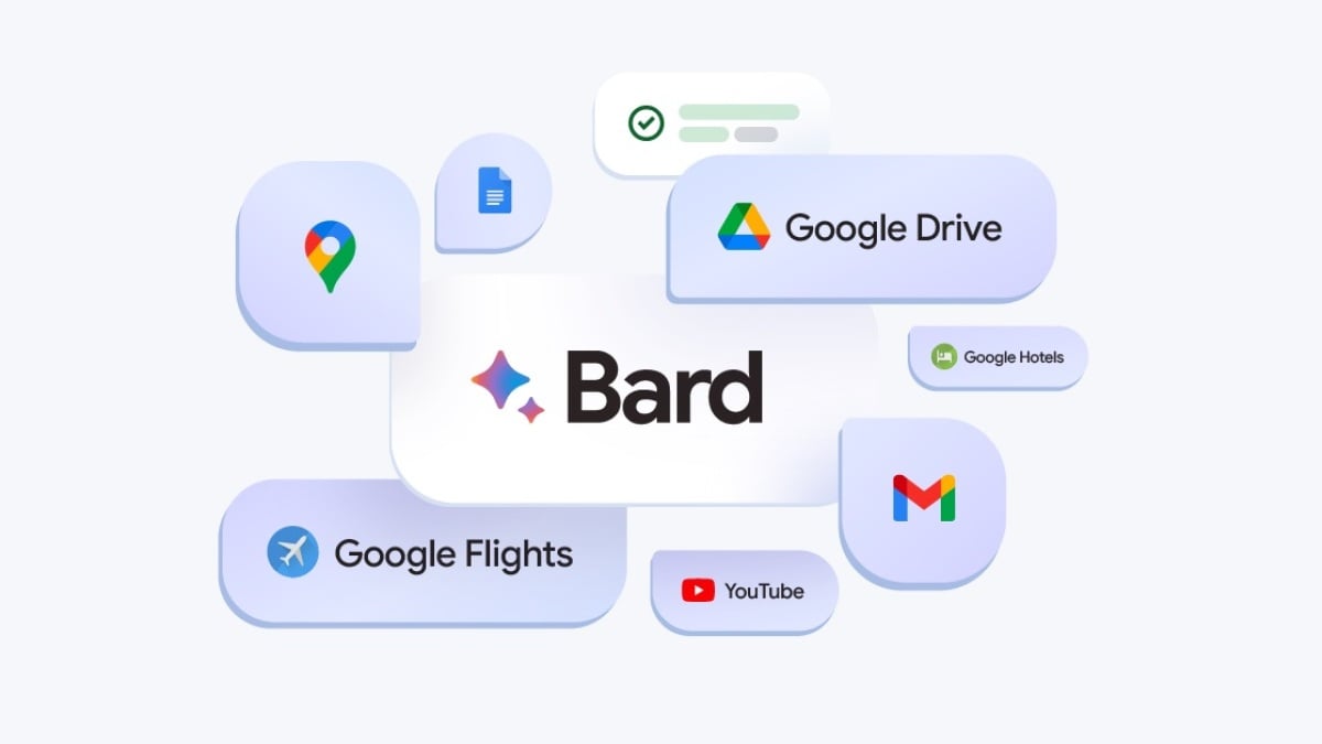 Bard propose désormais des extensions pour Google Drive, Gmail, YouTube, Maps et plus encore
