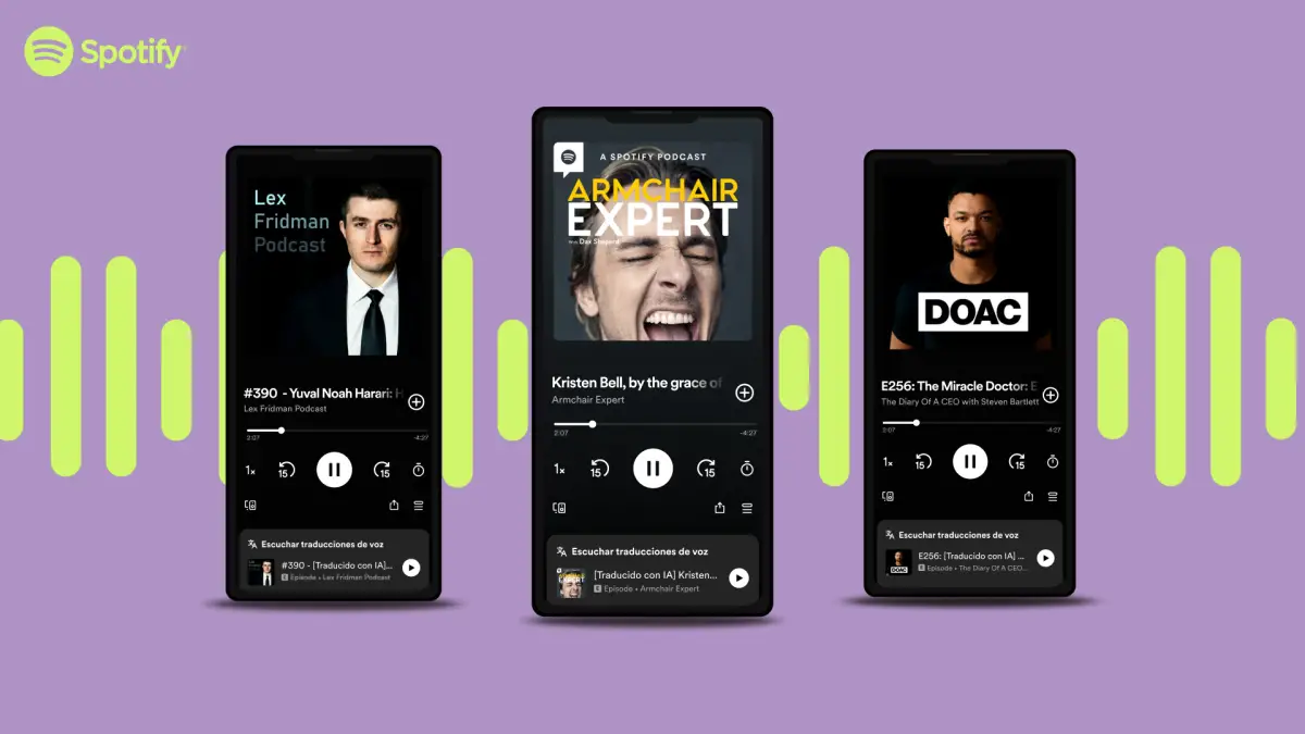 La dernière utilisation de l'IA par Spotify traduit les voix des podcasteurs dans différentes langues