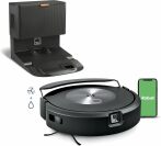 Roomba Combo j7, station d'accueil et smartphone avec économiseur d'écran avec logo iRobot vert