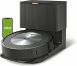 Roomba j6+ et smartphone avec écran de veille avec logo iRobot vert