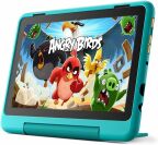 Tablette Fire avec étui turquoise et "Angry Birds" à l