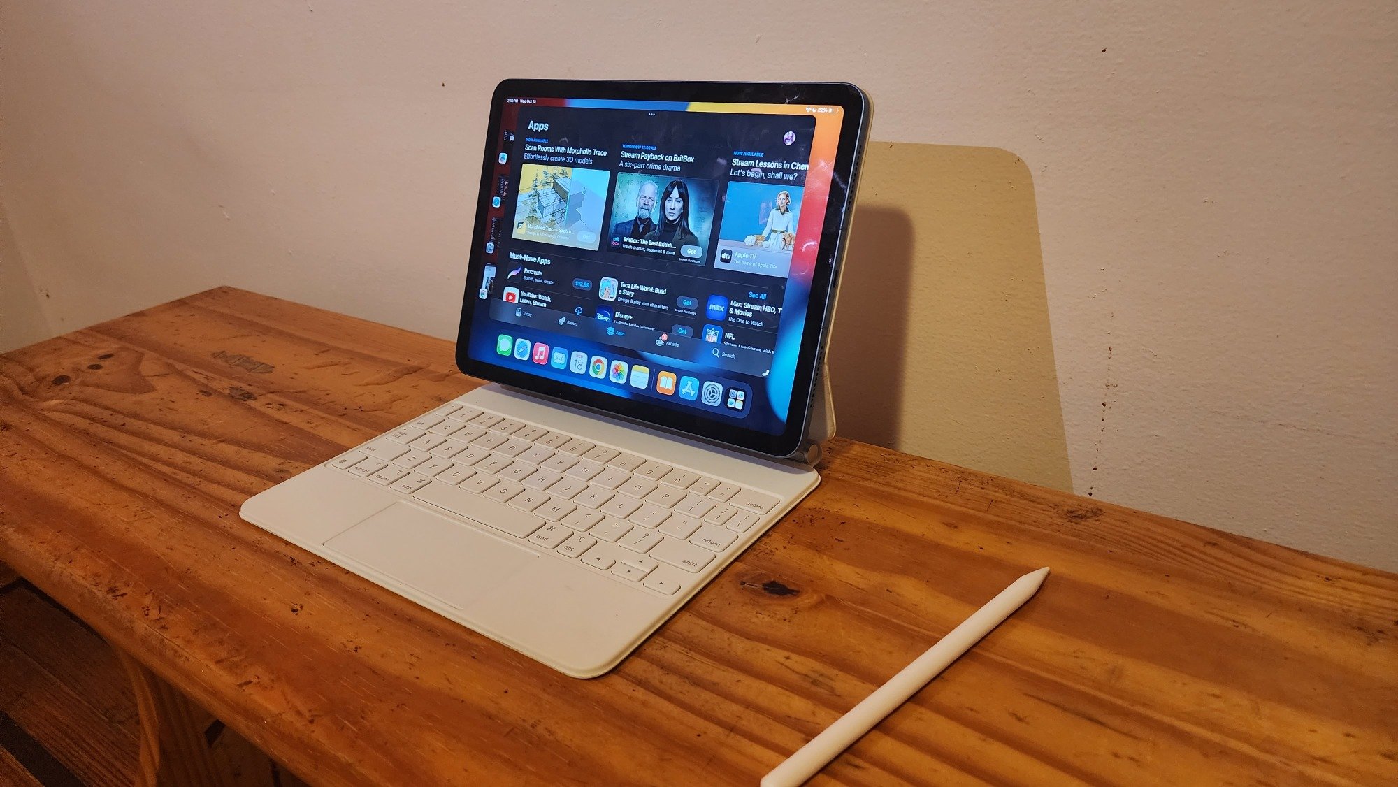 Apple iPad 5ème génération sur un banc