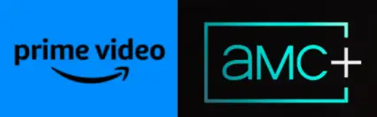 Logos Prime Video et AMC+ côte à côte