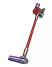 Aspirateur sans fil Dyson avec bac à poussière horizontal et rallonge rouge