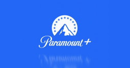 Logo Paramount+ sur fond bleu