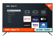 bon.  TV 4K avec applications de streaming et plateforme Smart TV à l'écran