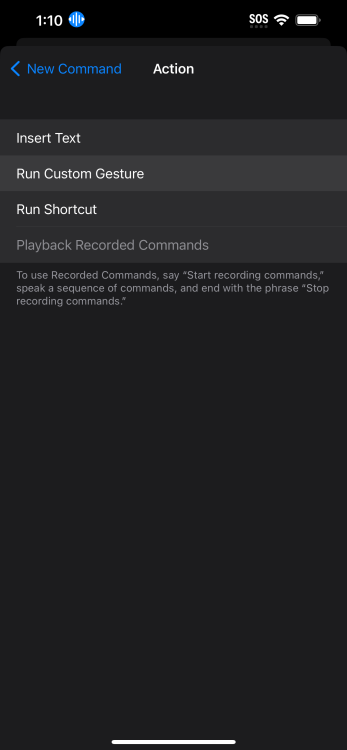 Exécuter un geste personnalisé sur iOS 17