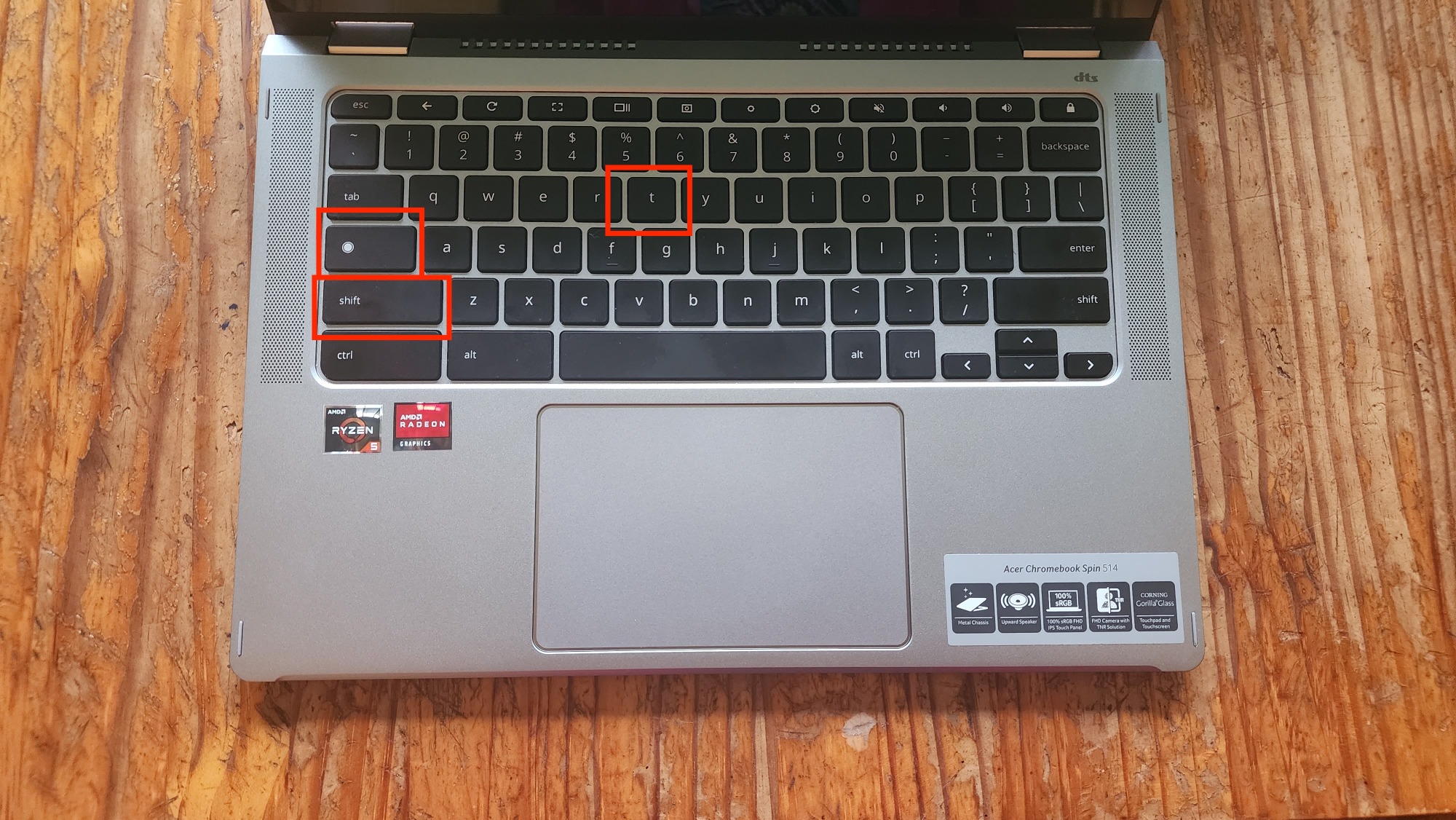 Désactiver l'écran tactile sur le raccourci clavier du Chromebook
