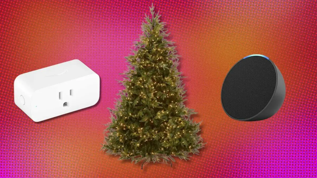 Décorez les couloirs avec un arbre de Noël illuminé livré avec un Echo Pop et une Smart Plug gratuits
