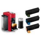 Machine à café et expresso Nespresso Vertuo de De'Longhi avec mousseur à lait et pack de variétés de café