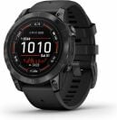 un Garmin epix Pro noir (Gen 2, 47 mm) sur fond blanc