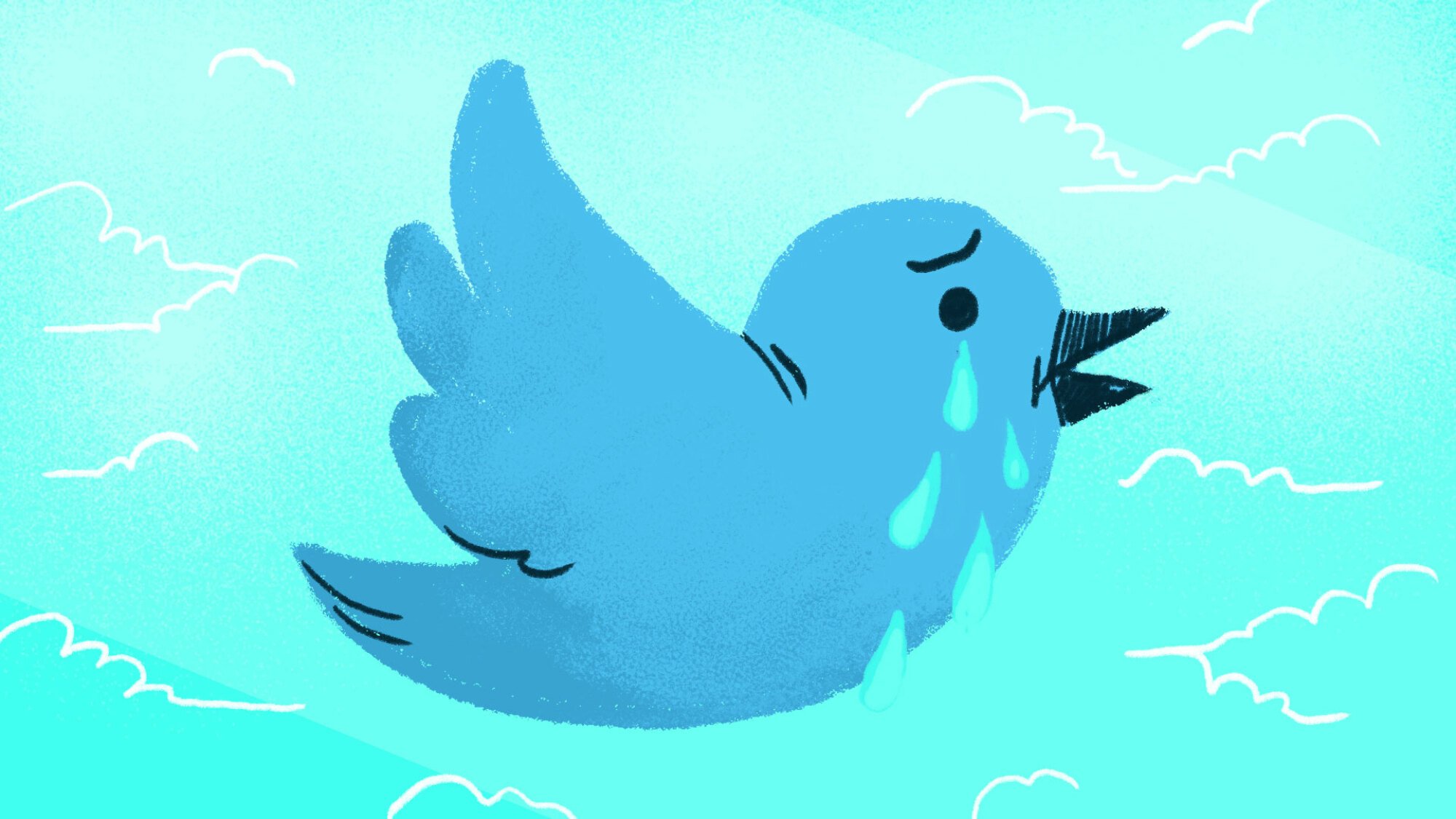 illustration de l'oiseau Twitter qui pleure 