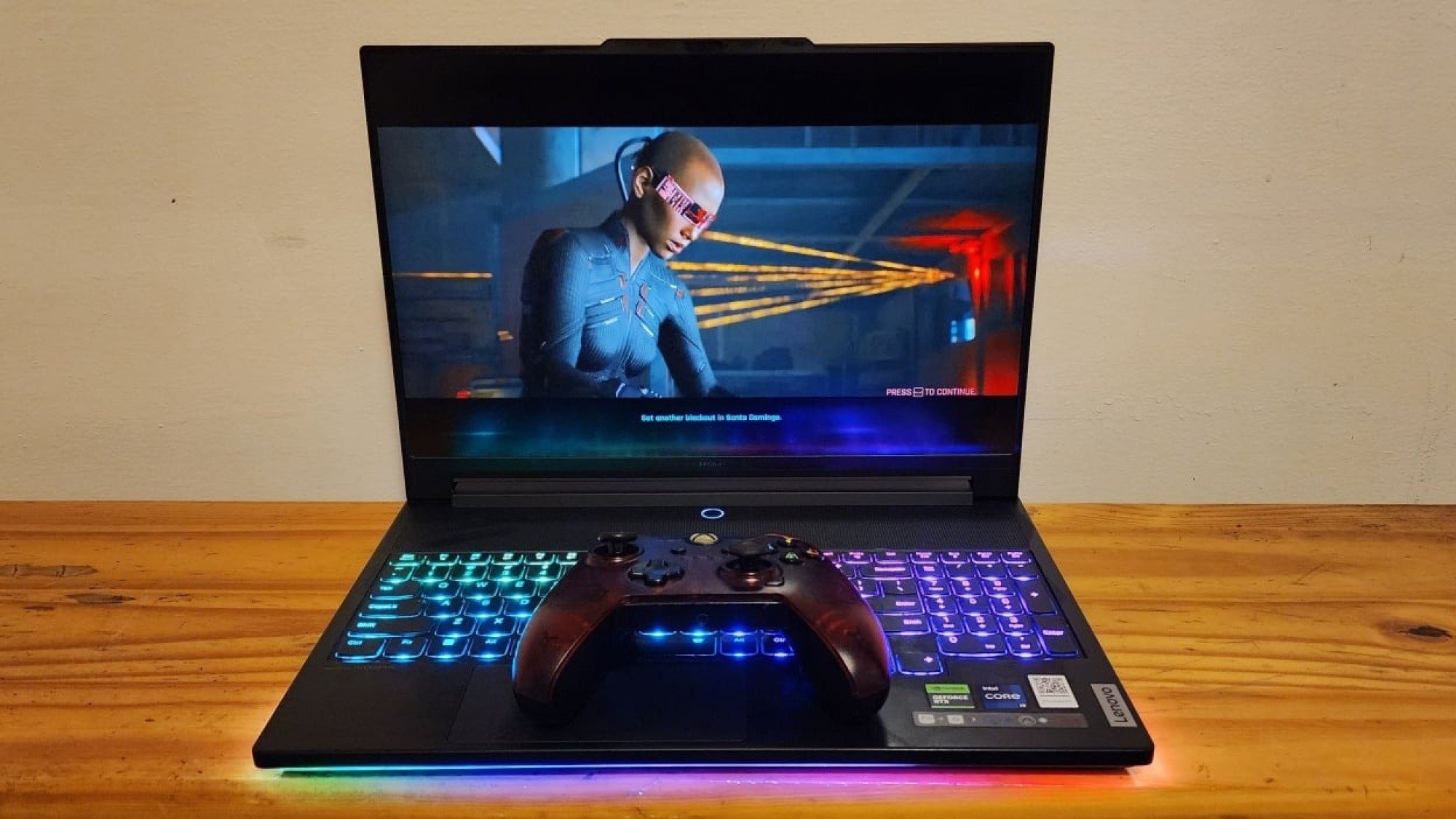 Cyberpunk 2077 sur le Lenovo Legion 9i