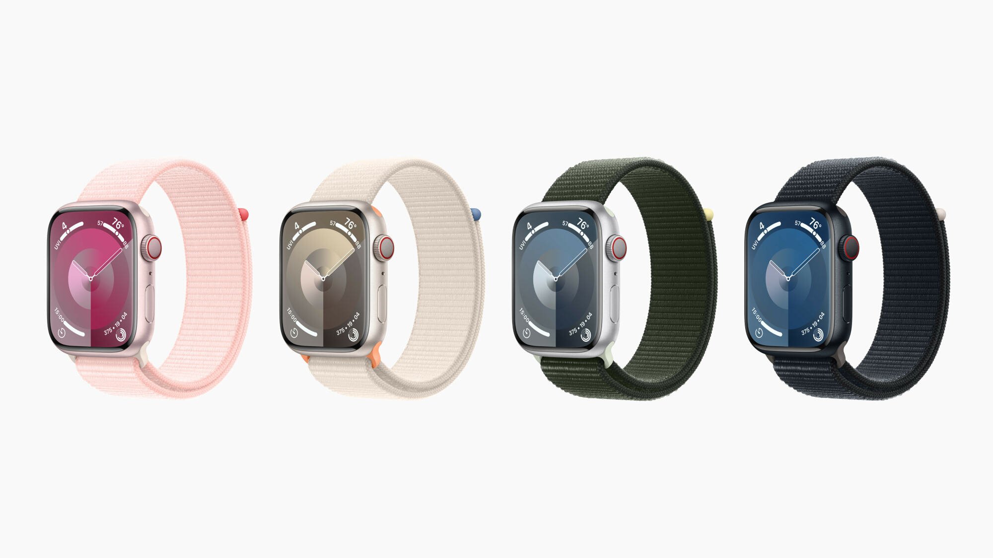 Couleurs et bracelets Apple Watch Series 9