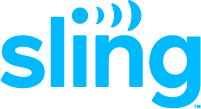 Logo Sling avec police bleue sur fond blanc