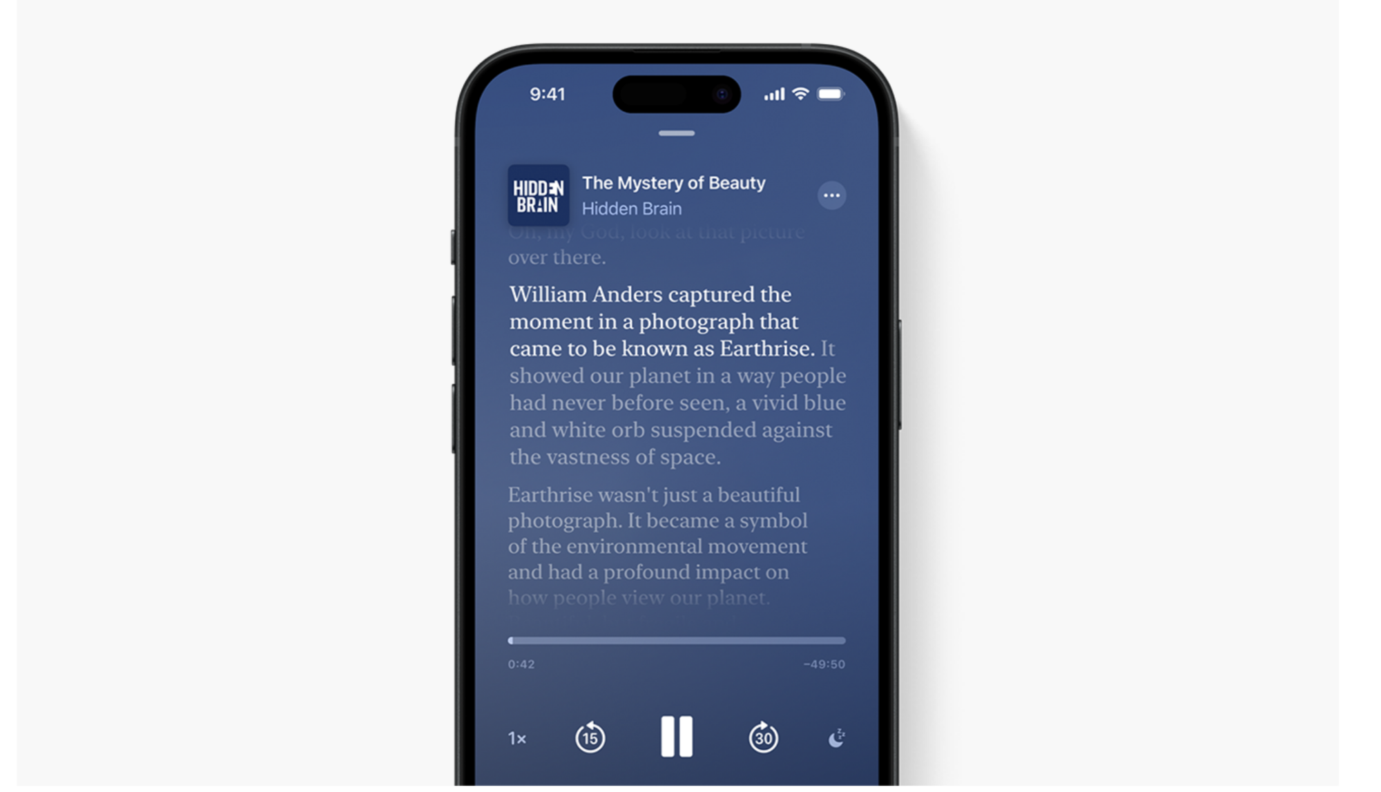 Transcriptions avec Apple Podcasts
