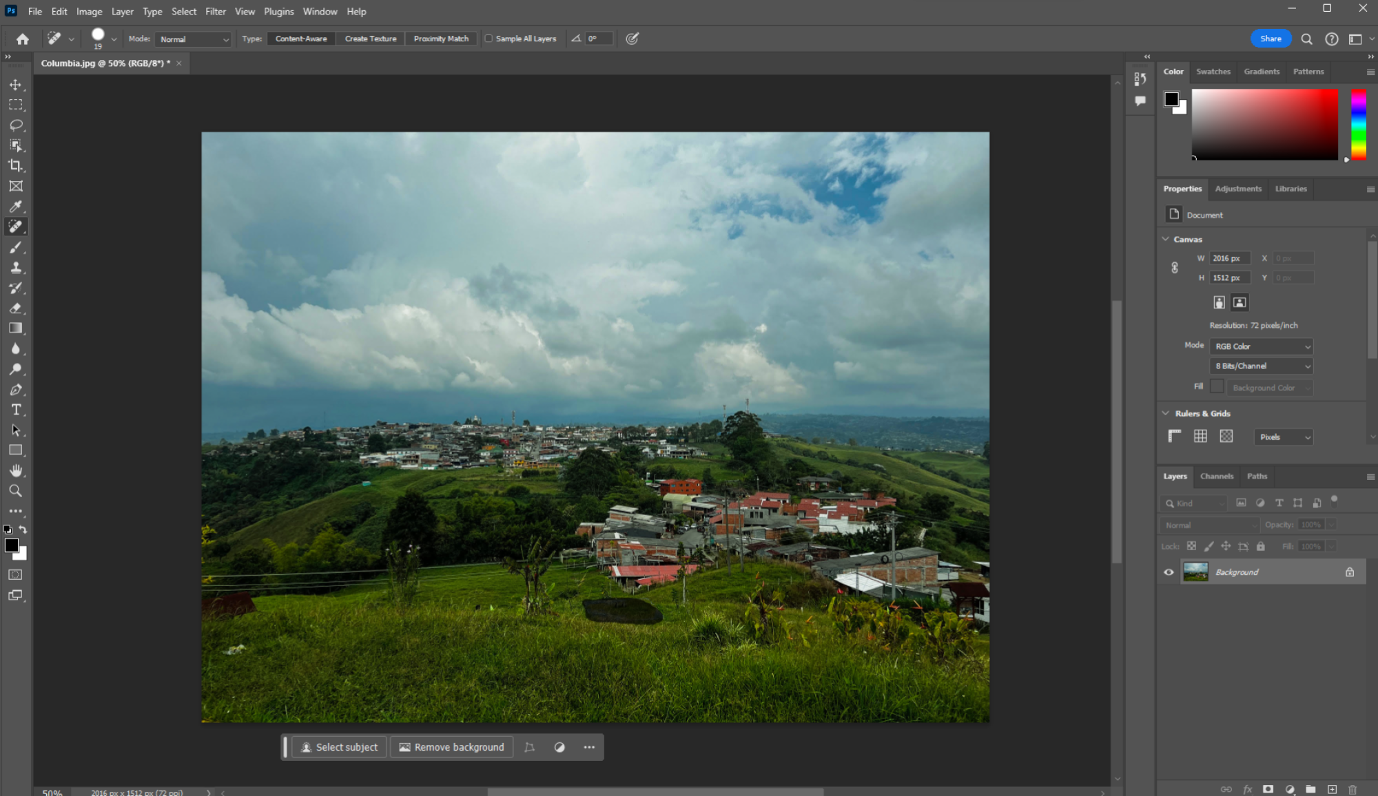 Capture d'écran d'Adobe Photoshop