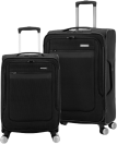 Bagage Samsonite noir sur fond blanc