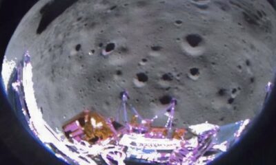 Une photo d'atterrissage sur la Lune capture un vaisseau spatial américain juste après son basculement