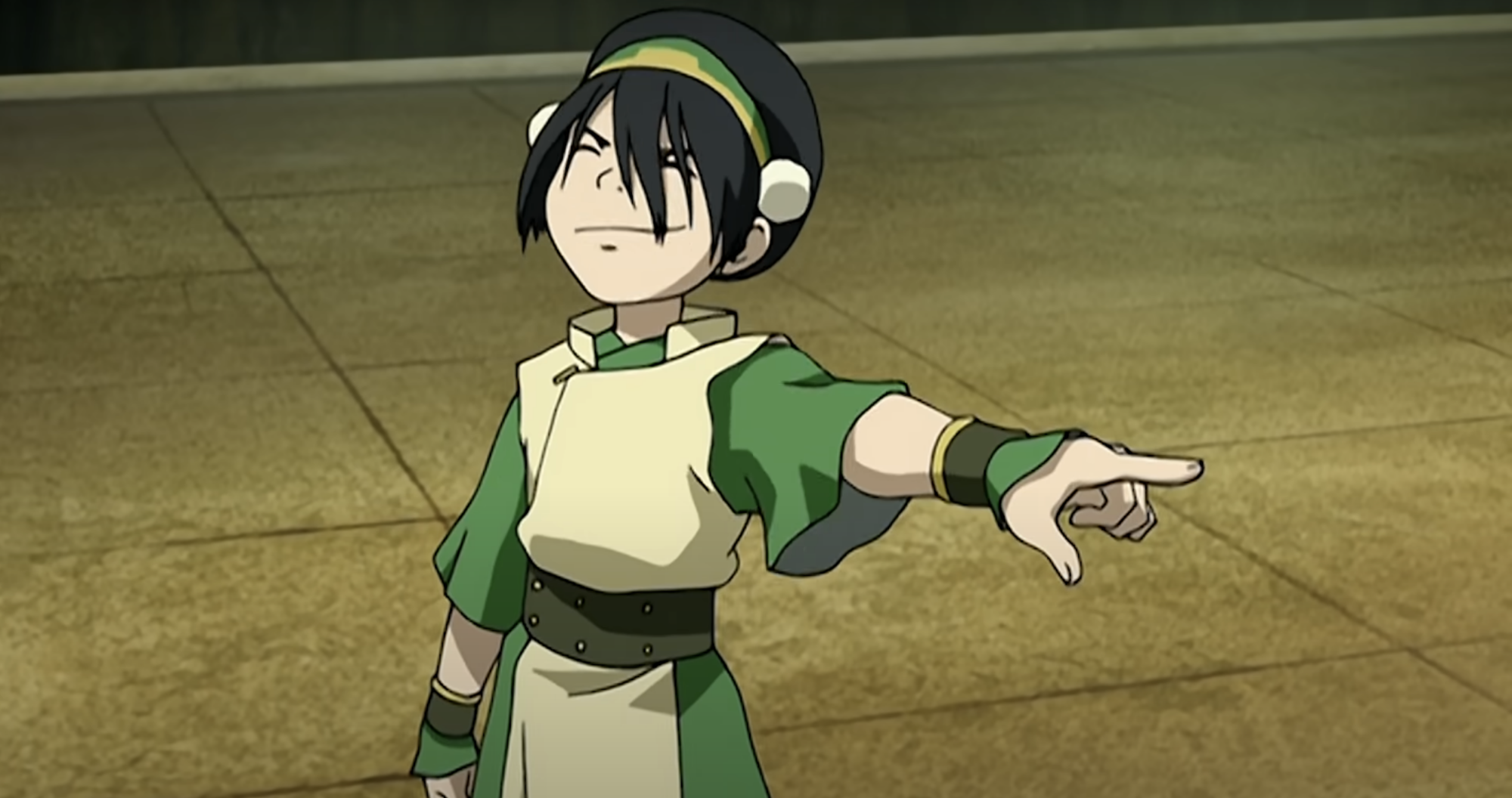 Toph se prépare au combat dans "Avatar : le dernier maître de l