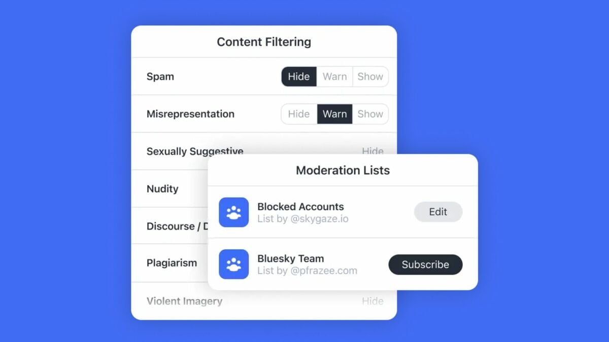 Bluesky permet aux utilisateurs de personnaliser la façon dont le contenu est modéré