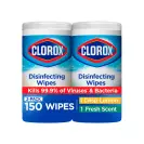 Paquet de 2 lingettes désinfectantes Clorox (75 unités)