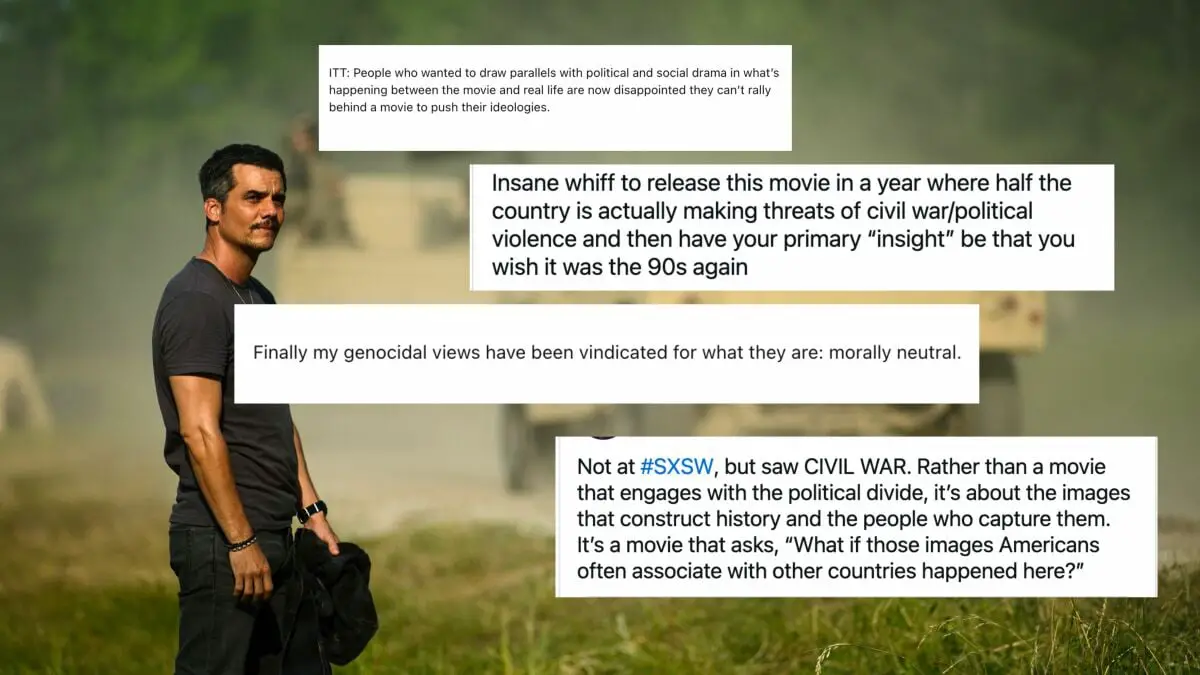 "Civil War" d'A24 n'est pas encore sorti, mais Internet est déjà en guerre contre elle