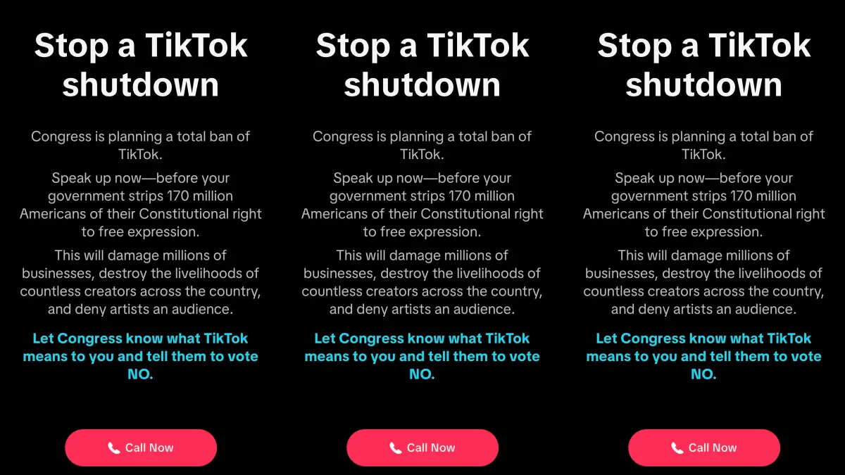 Pourquoi TikTok veut que vous appeliez vos représentants
