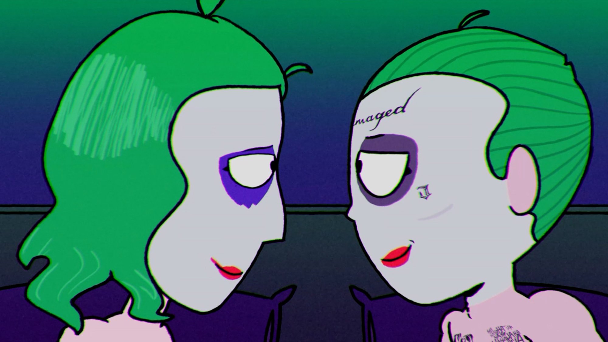 Une scène animée de "Le Joker du Peuple," avec Vera Drew et Kane Distler.
