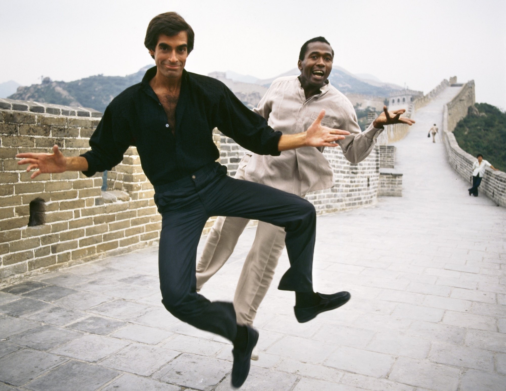 David Copperfield sautant sur la Grande Muraille de Chine