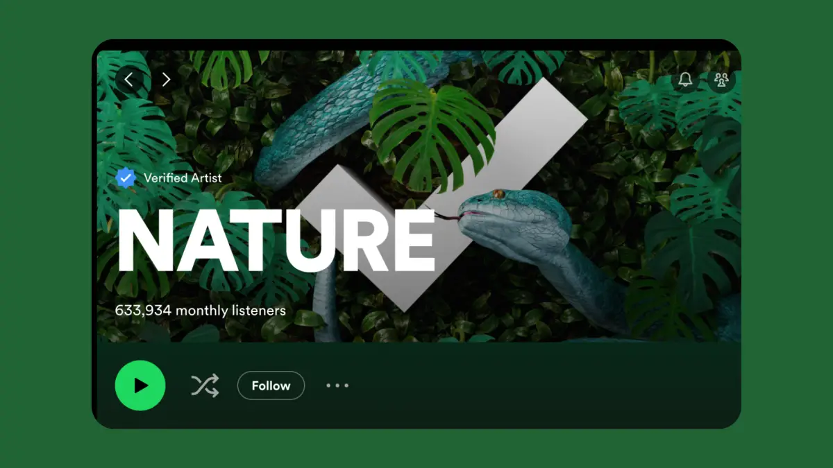 Spotify reconnaît Nature comme artiste
