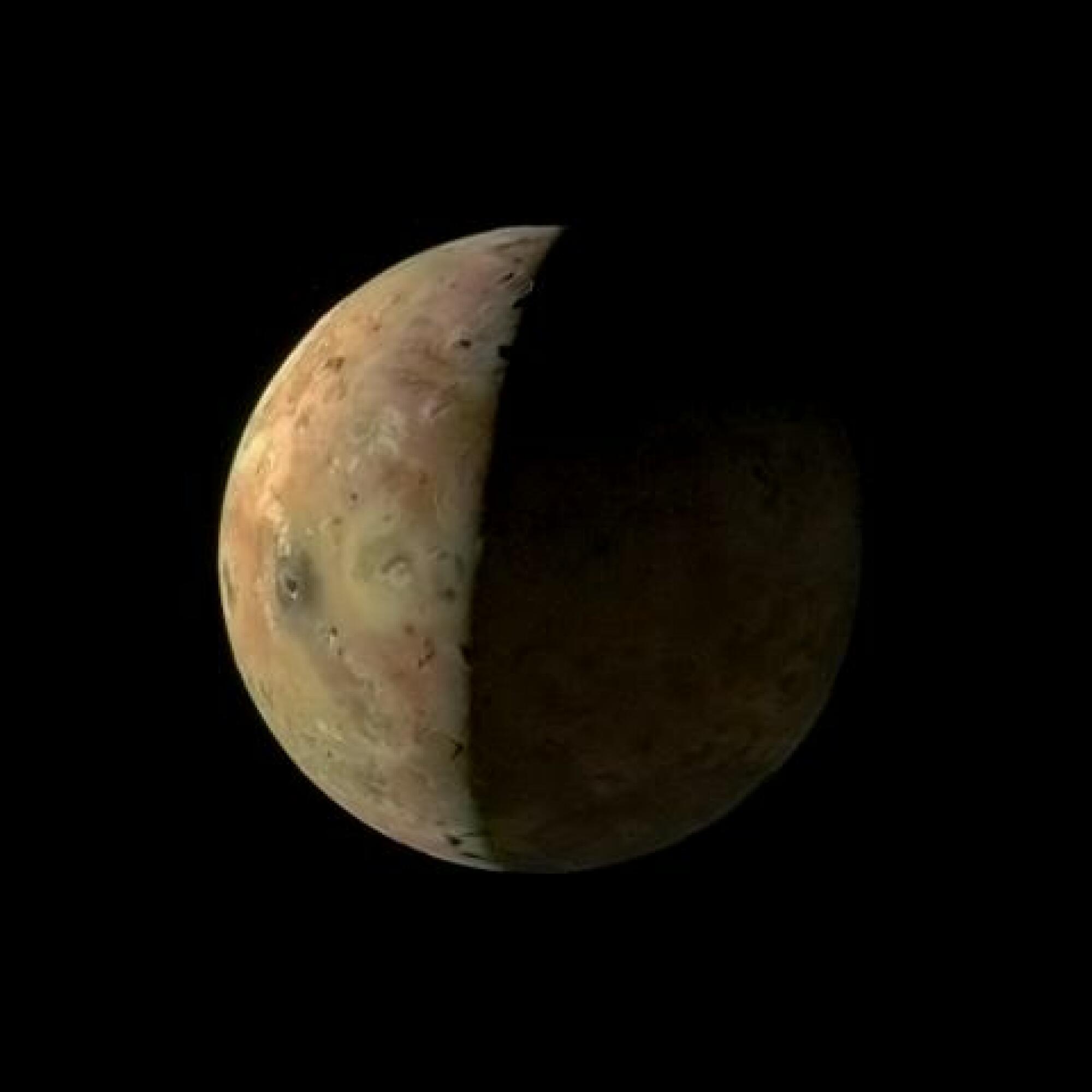 La lune volcanique Io capturée le 9 avril 2024.