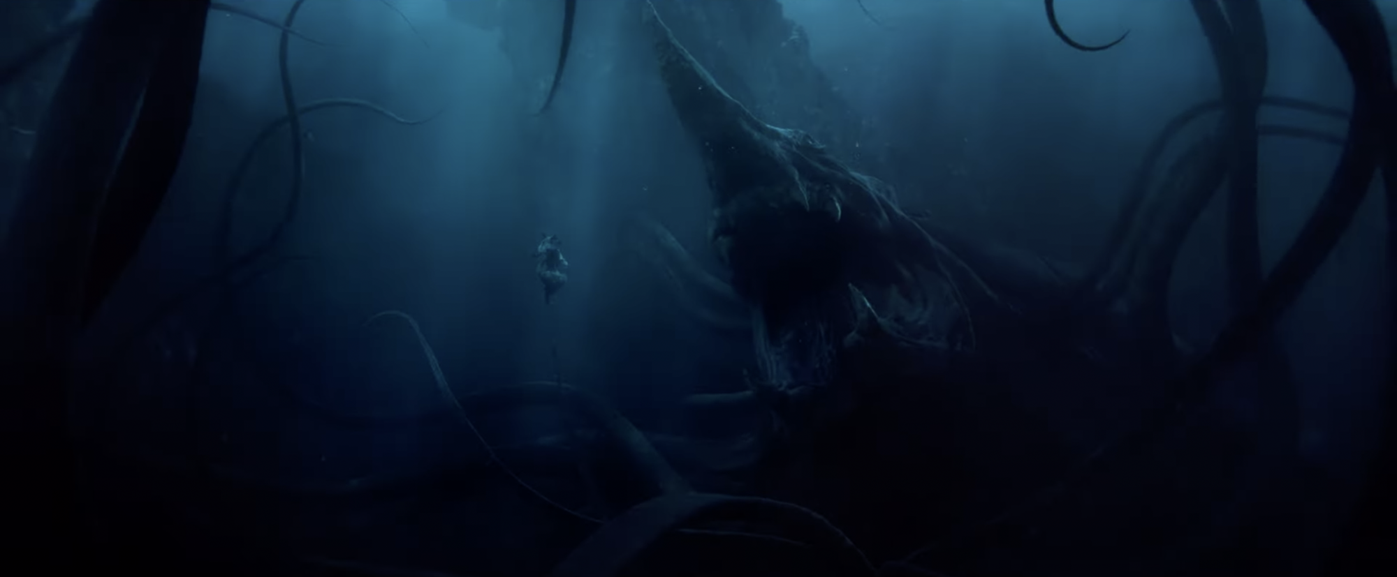 Un très gros monstre marin dans les profondeurs de l'océan.