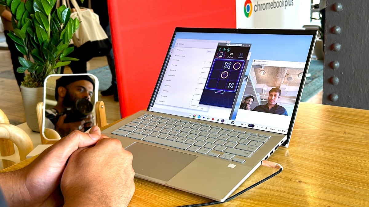 Gemini vit désormais dans « Chromebook Plus » : 5 nouvelles fonctionnalités d'IA, dont jouer au tic-tac-toe avec votre visage