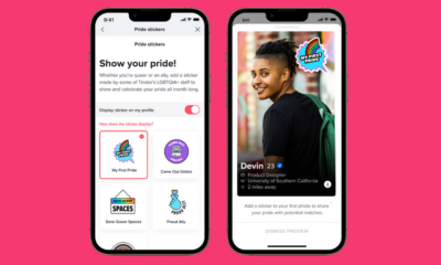 Tinder ajoute des autocollants de profil Pride pour les utilisateurs et alliés LGBTQ